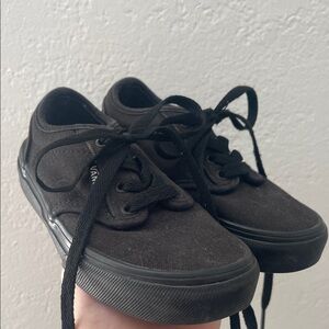 Vans youth black shoes